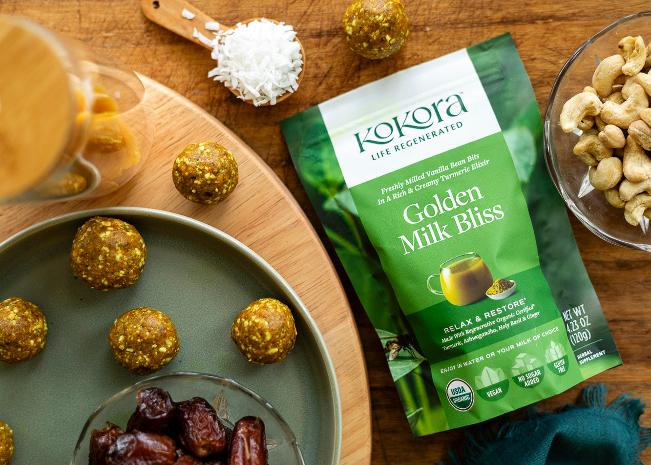 Golden Milk Bliss™ Balls: A Relaxing Bedtime Snack